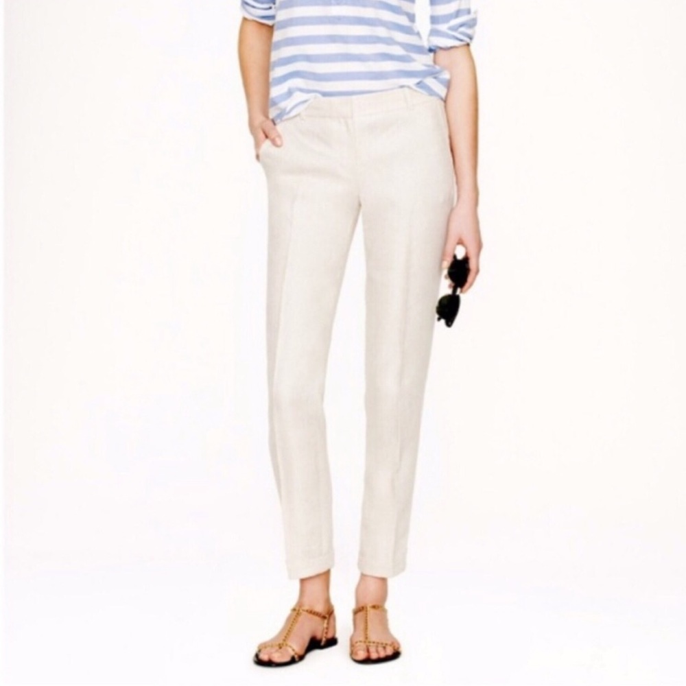 J. Crew Cafè Capri Cropped in Winter White NWT